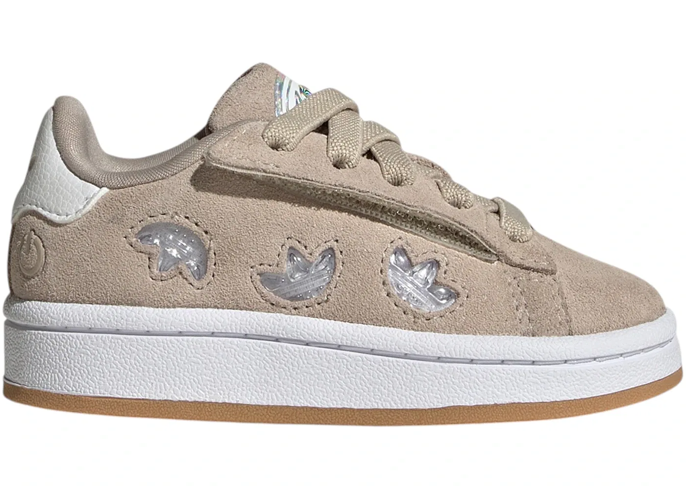 Детские кроссовки с LED-подсветкой Adidas Campus 00s LED Lights Comfort Closure, Wonder Beige/Supplier Colour/Cloud White