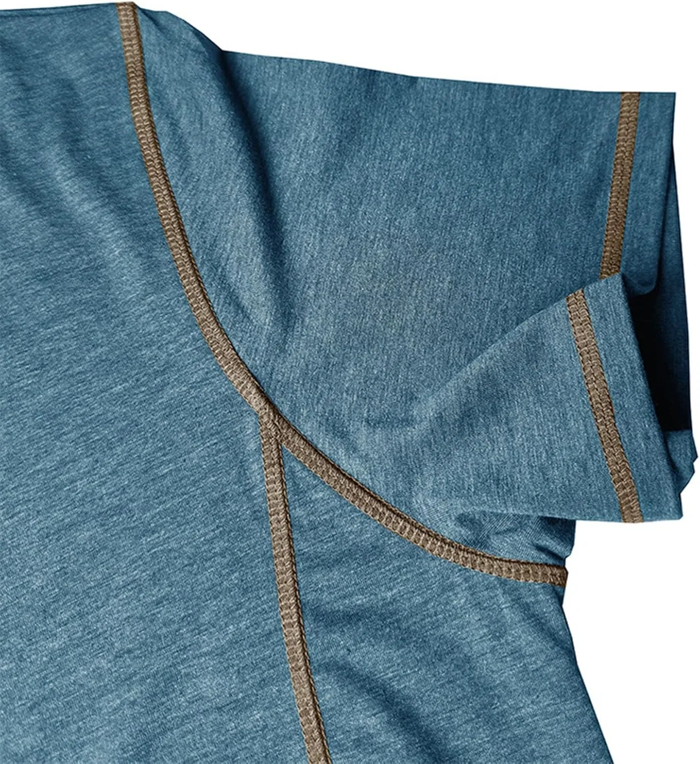 Мужская хлопковая футболка-поло с коротким рукавом Vintage Button Tee, Blue — фото 3