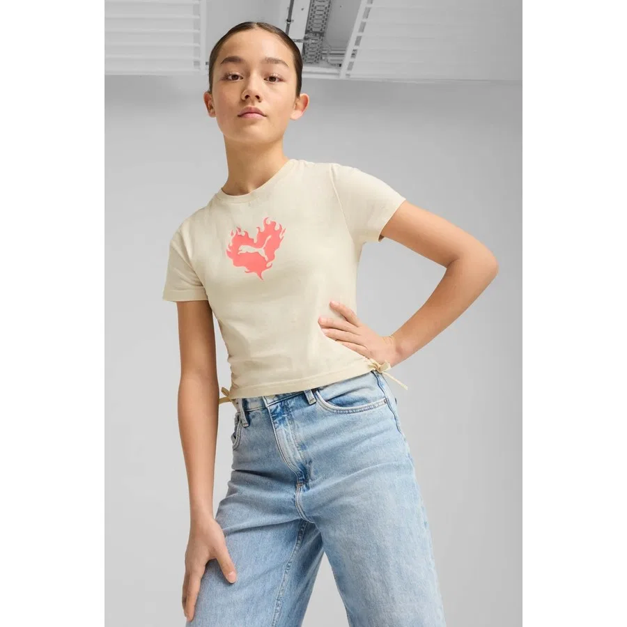 Футболка с завязками Flaming Love Knotted Tee Puma, Бежевый