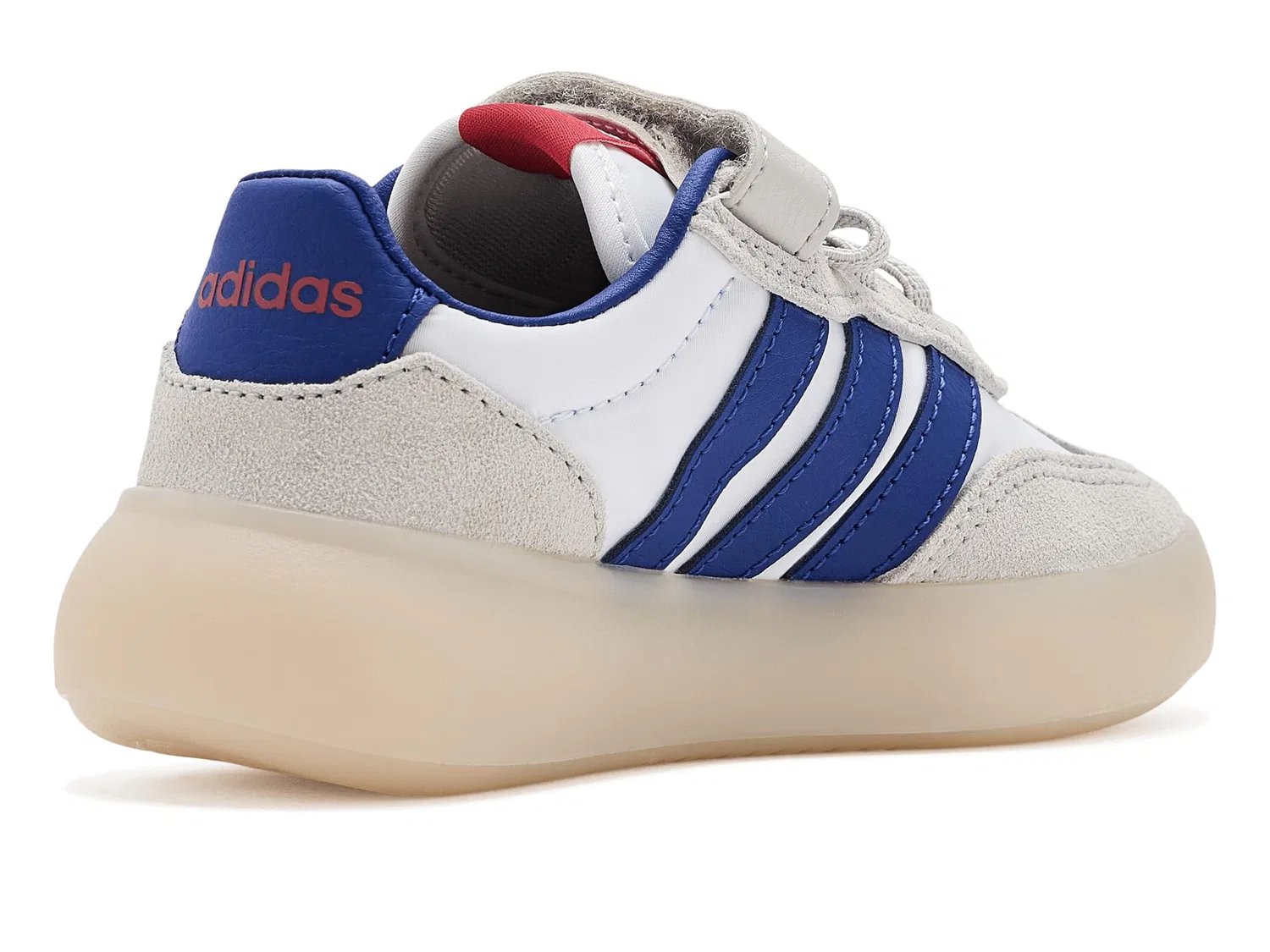 Кроссовки Barreda Decode Elastic Lace & Strap (для маленьких детей) Adidas Kids, White/Mystery Ink/Pure Ruby — фото 4