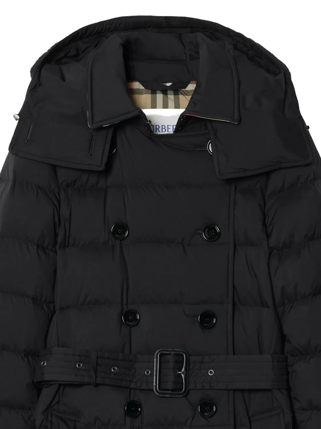 Удлиненный пуховик Audley из нейлона Burberry, черный — фото 2