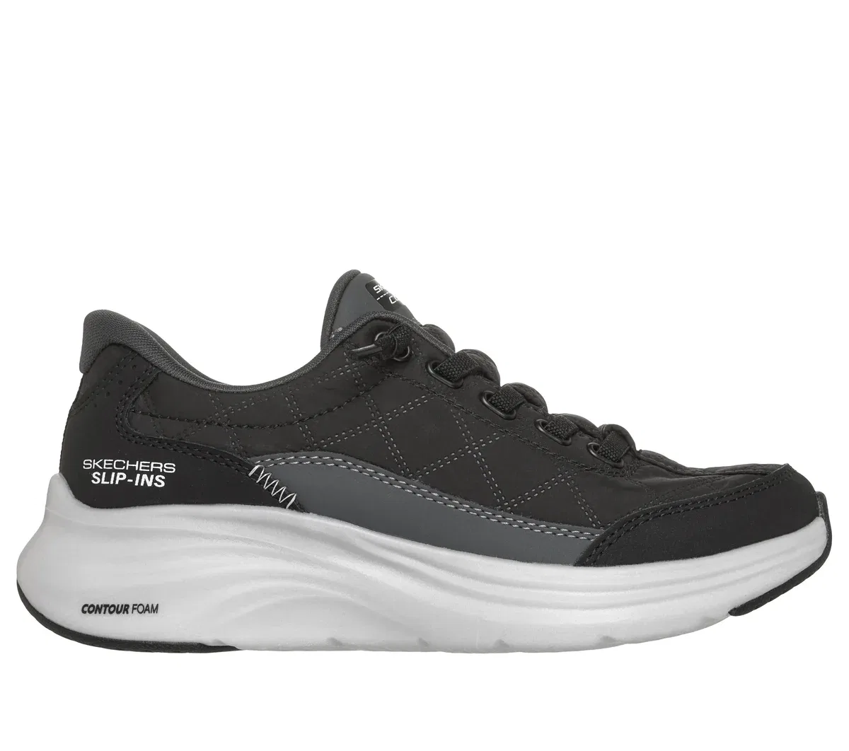Детские слипоны Contour Foam - Cozy Fit Skechers, черный/белый