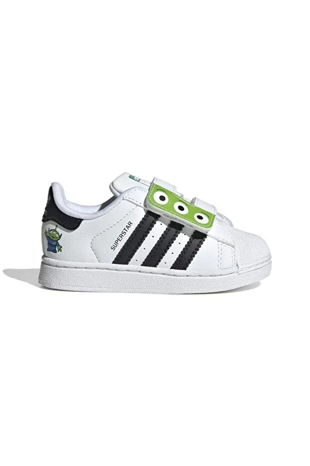 Детские кроссовки для девочек текстильные Superstar II CF I JI0090 Adidas, White