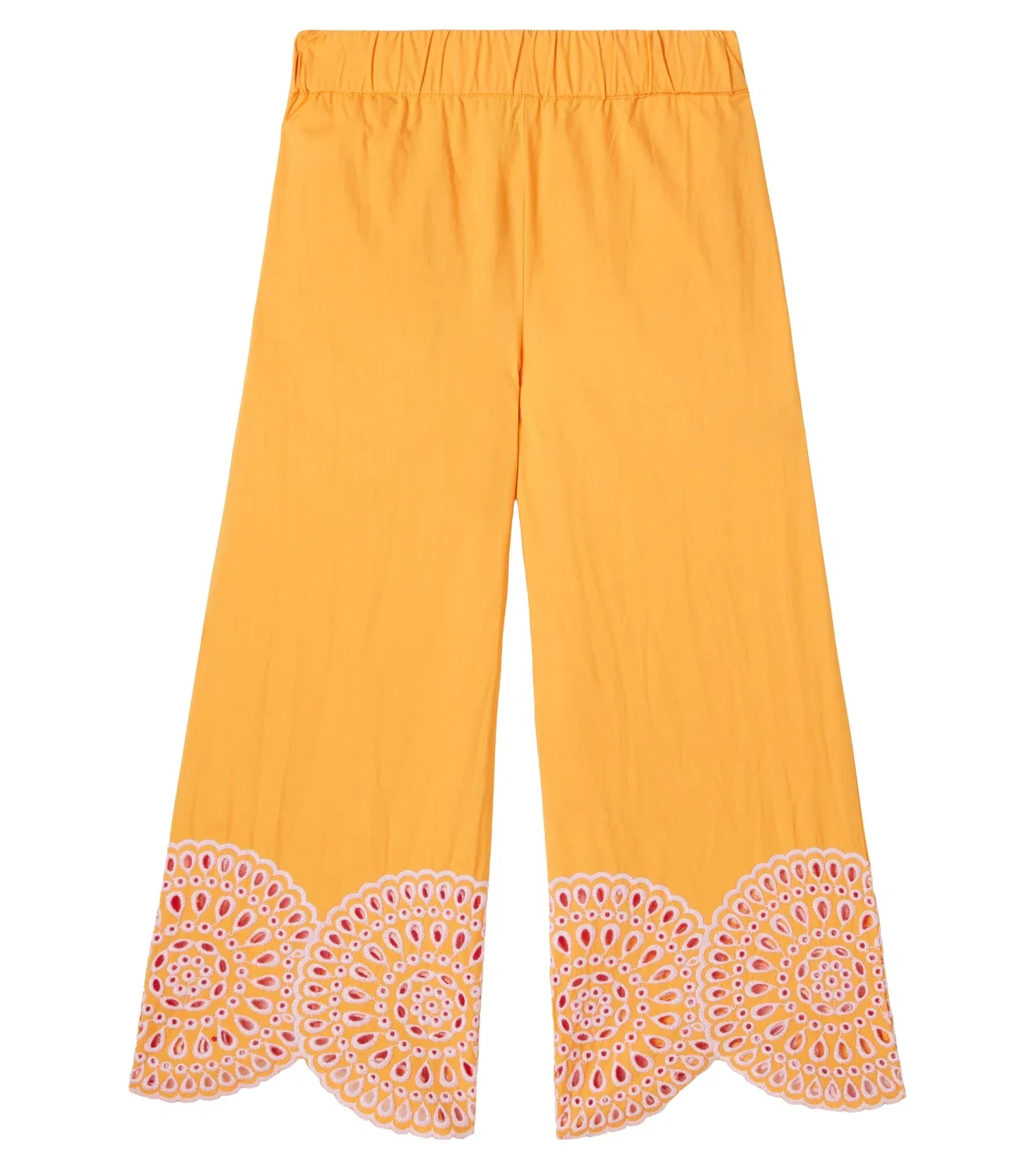 Брюки-кюлоты с вышивкой Stella Mccartney Kids, оранжевый