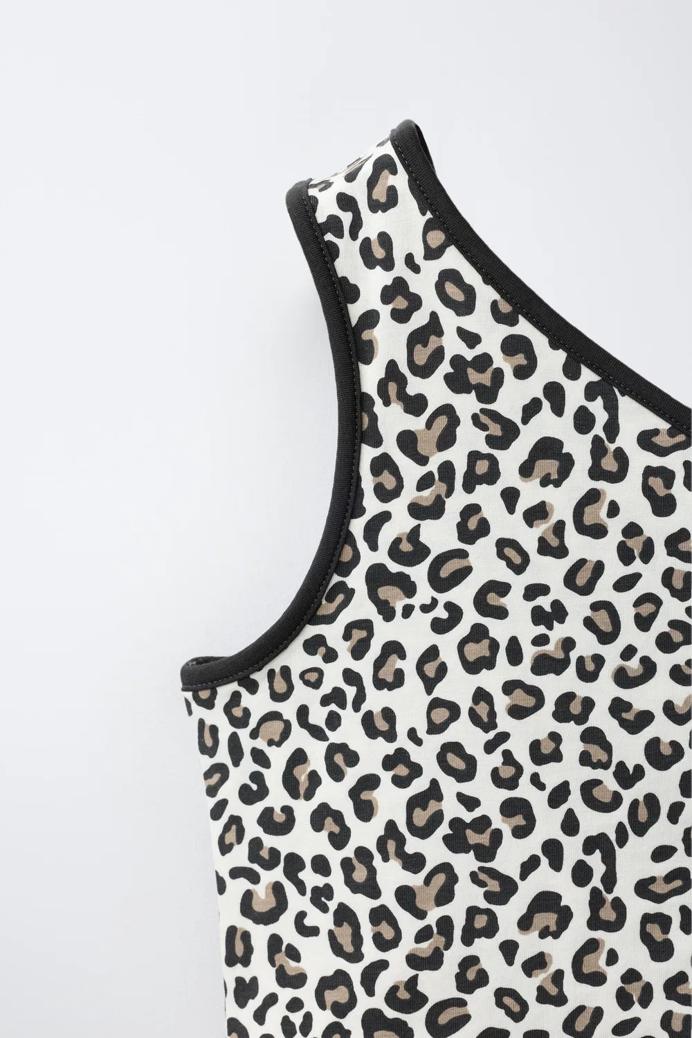 Асимметричный топ с животным принтом ZARA, Leopard — фото 3