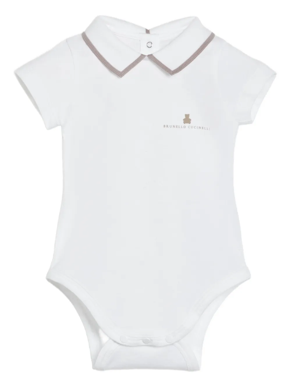 Комплект из двух частей боди Baby Bernie Brunello Cucinelli Kids, белый — фото 3