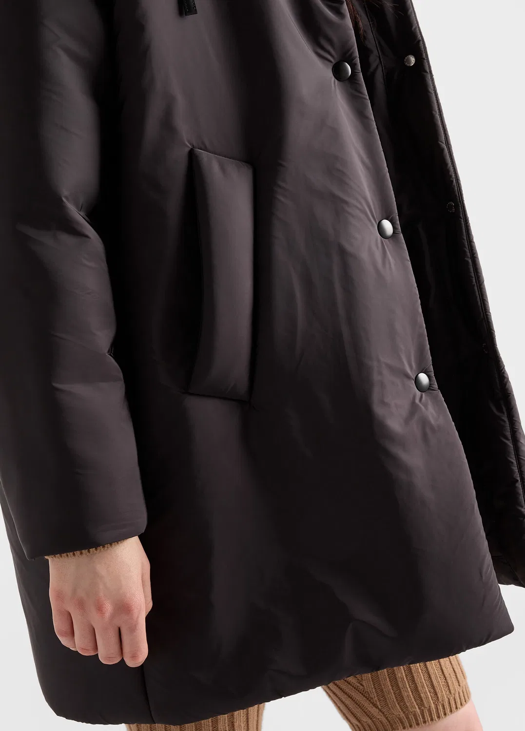 Плащ Prada Re-Nylon, черный — фото 4