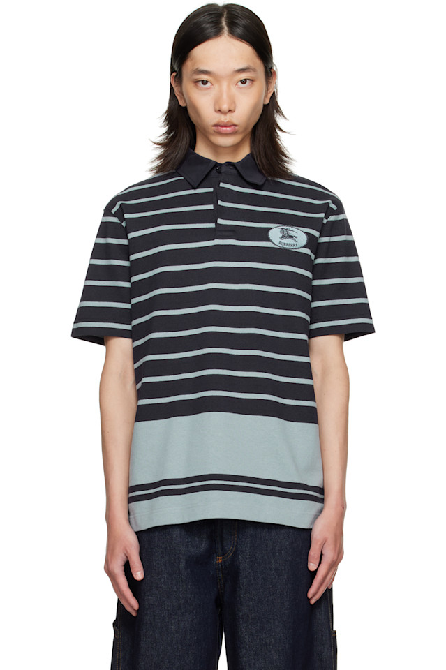

Поло с полосками в военно-морском стиле Burberry, Ip Stripe