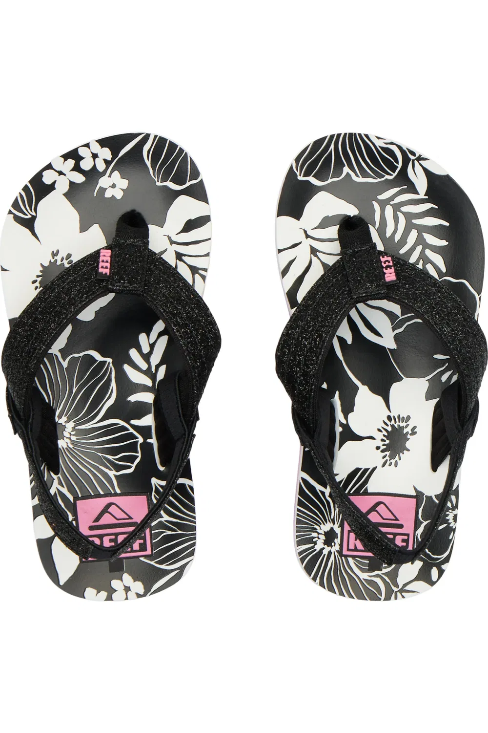 Сандалии детские с регулируемым ремешком Ahi Sandal Reef, Pink/Black Floral — фото 4