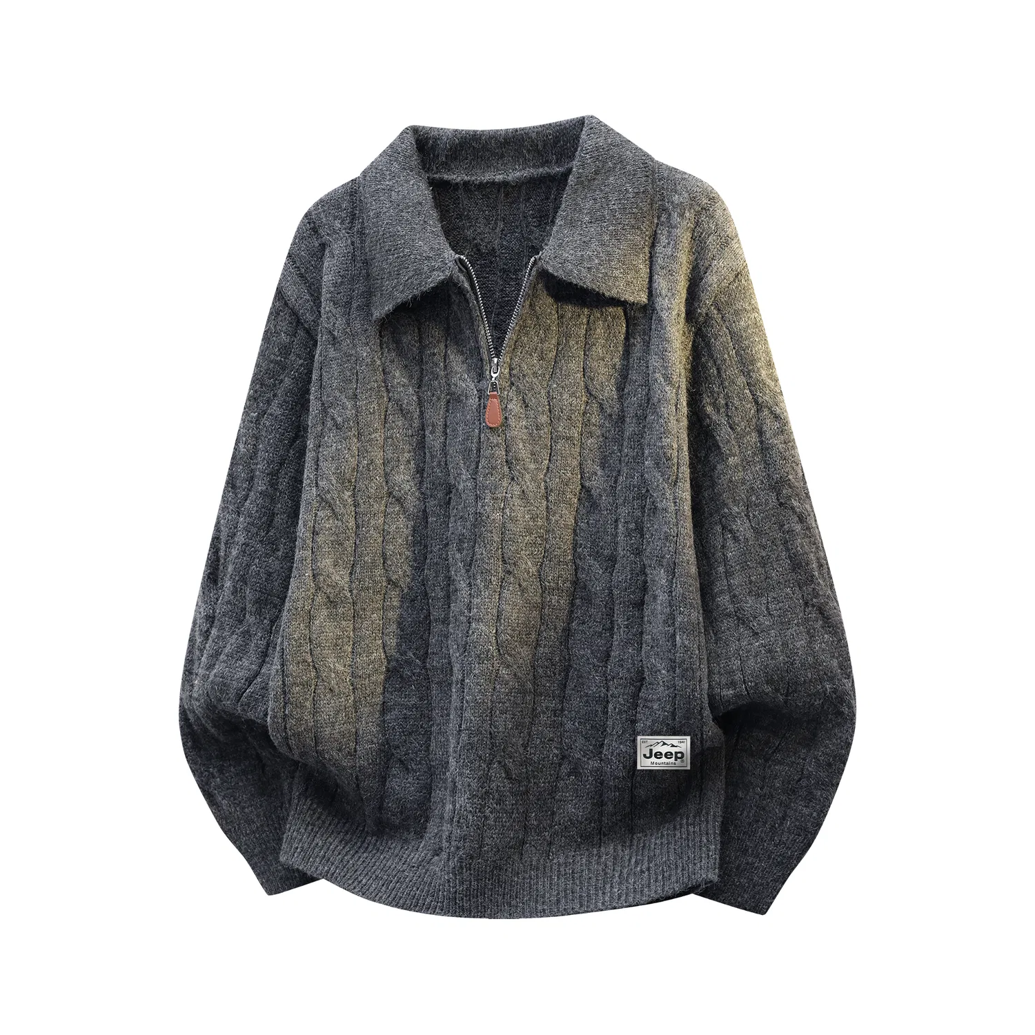 Детский свитер с отложным воротником Jeep Classic Collection, Dark Gray