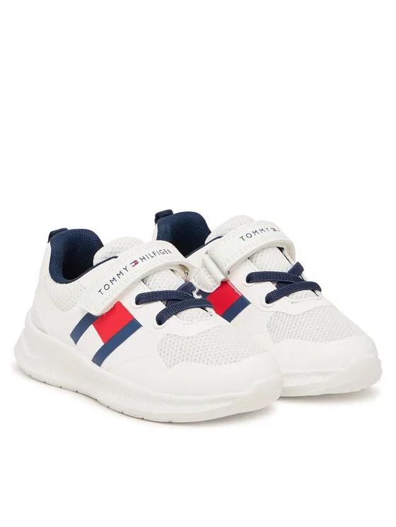 Кроссовки Flag Low Cut Lace-Up/Velcro Tommy Hilfiger, белый — фото 2