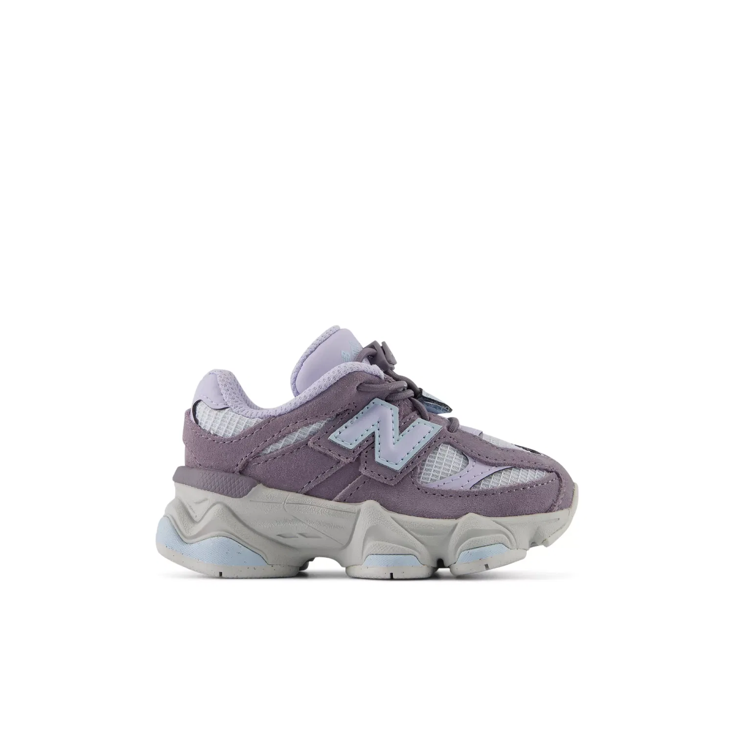 Детские кроссовки для малышей с эластичной шнуровкой 9060 Bungee New Balance, Smoked Violet With Off-Line Grey