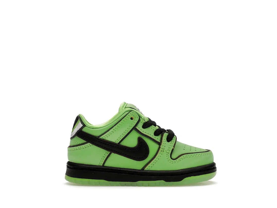Детские кроссовки Nike SB Dunk Low Buttercup, Mean Green / Black / Lotus Pink