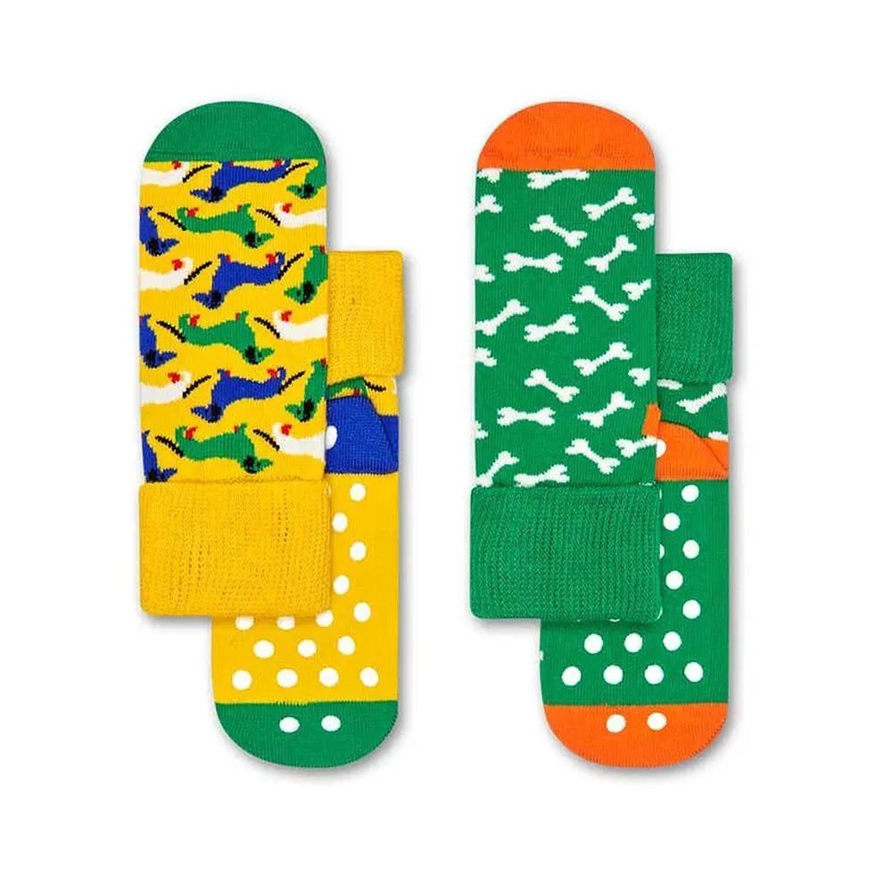 Носки антискользящие Dog 2 пары Happy Socks, зеленый