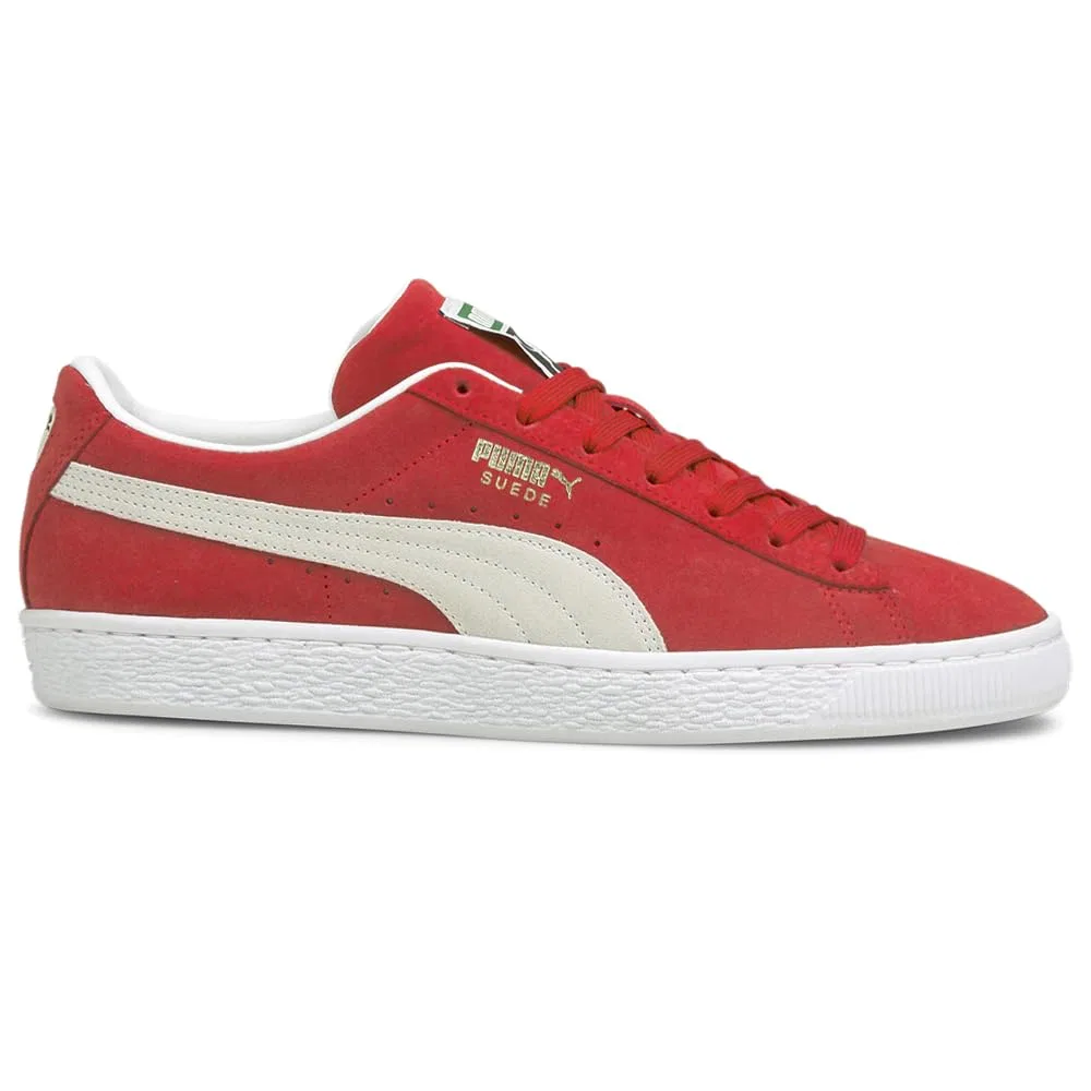 Детские кроссовки для девочек с замшевым верхом Suede Classic XXI PUMA, High Risk Red PUMA White