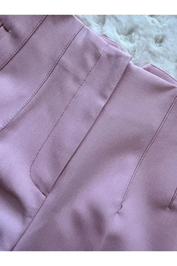 Детские брюки для девочек зауженные с высокой талией Butik, Baby Pink