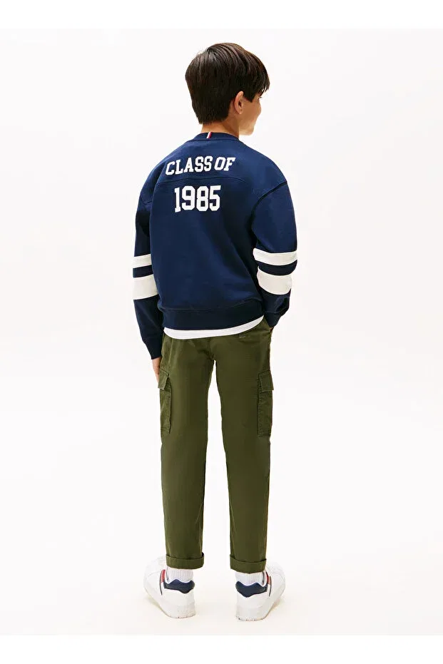 Детские свитшот для мальчиков с принтом Tommy Hilfiger, Navy Blue — фото 4