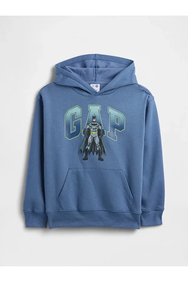 Детское худи для мальчиков с принтом Batman Gap, Blue