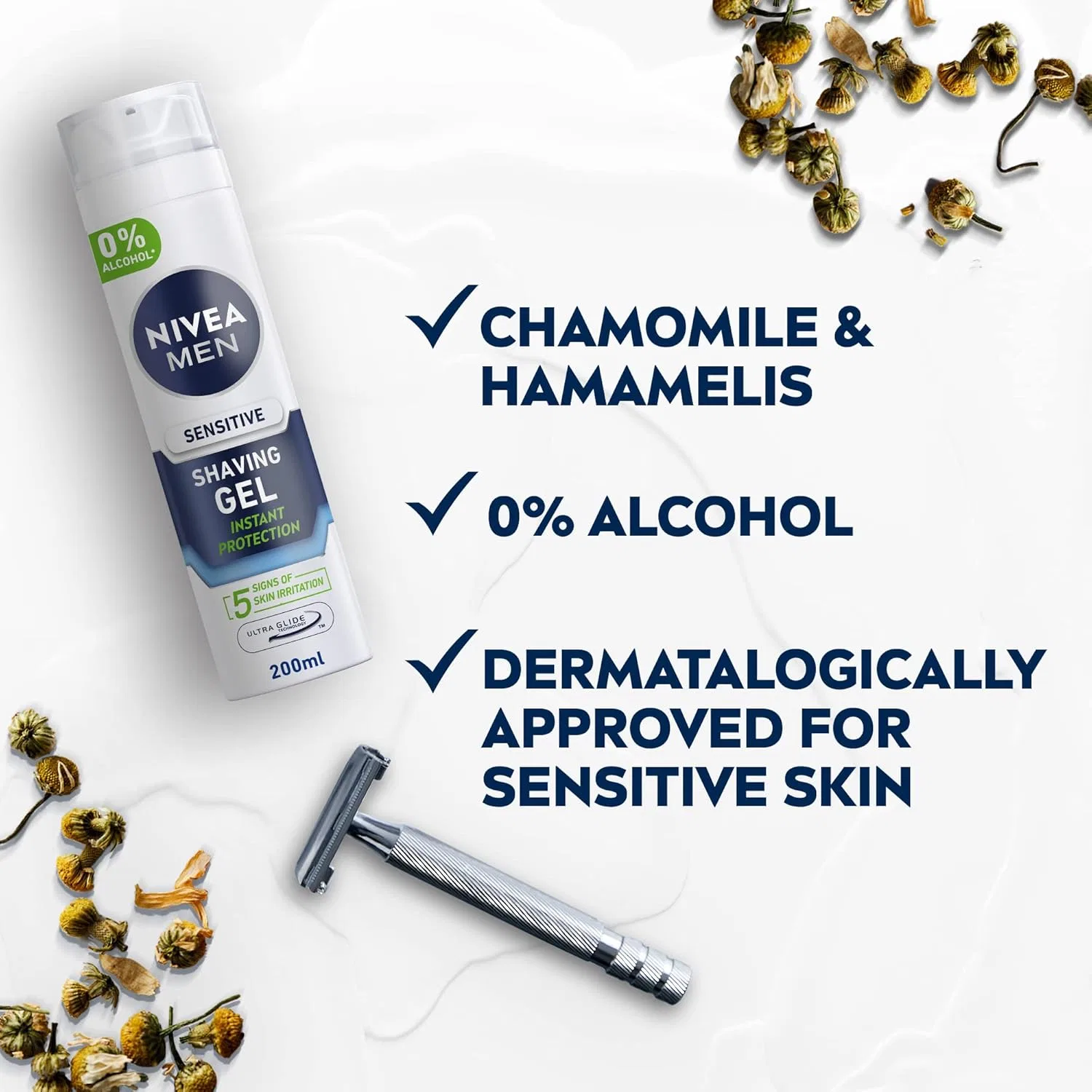 Гель для бритья, Чувствительная кожа, NIVEA, 200 мл — фото 3
