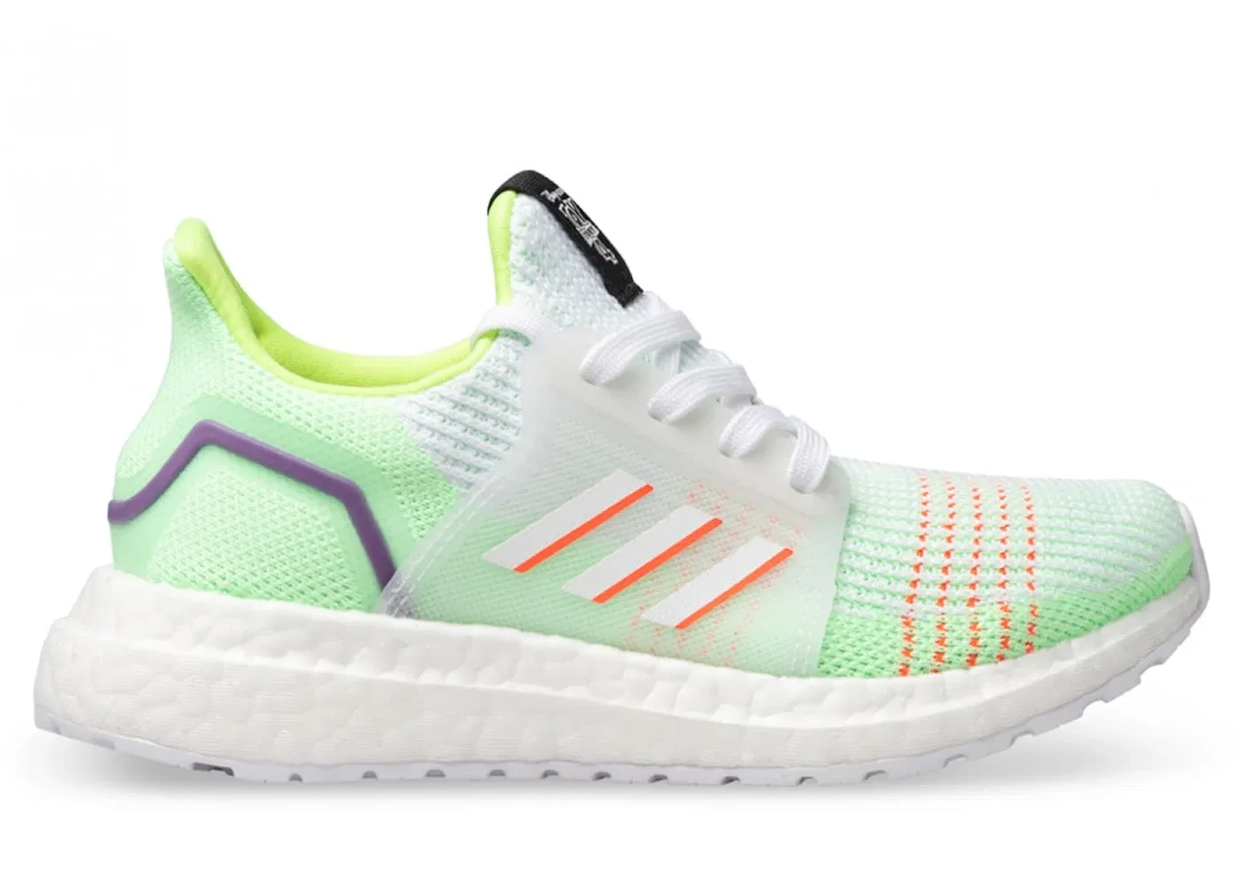 Детские кроссовки для мальчиков с принтом Adidas Ultra Boost 2019 Adidas, White/Green/Purple