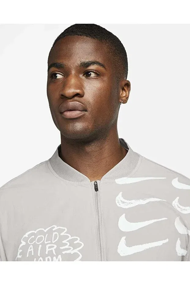 Мужская куртка с принтом Nike, Gray — фото 3