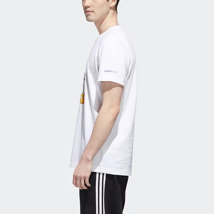 Футболка с принтом Donald Duck Adidas, белая — фото 4
