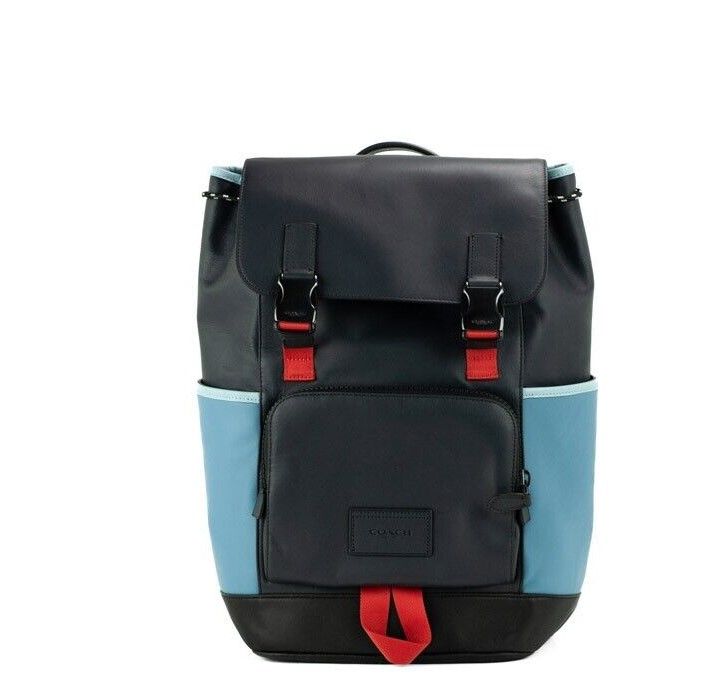 

Большой рюкзак-книга из гладкой кожи Midnight Colorblock Coach