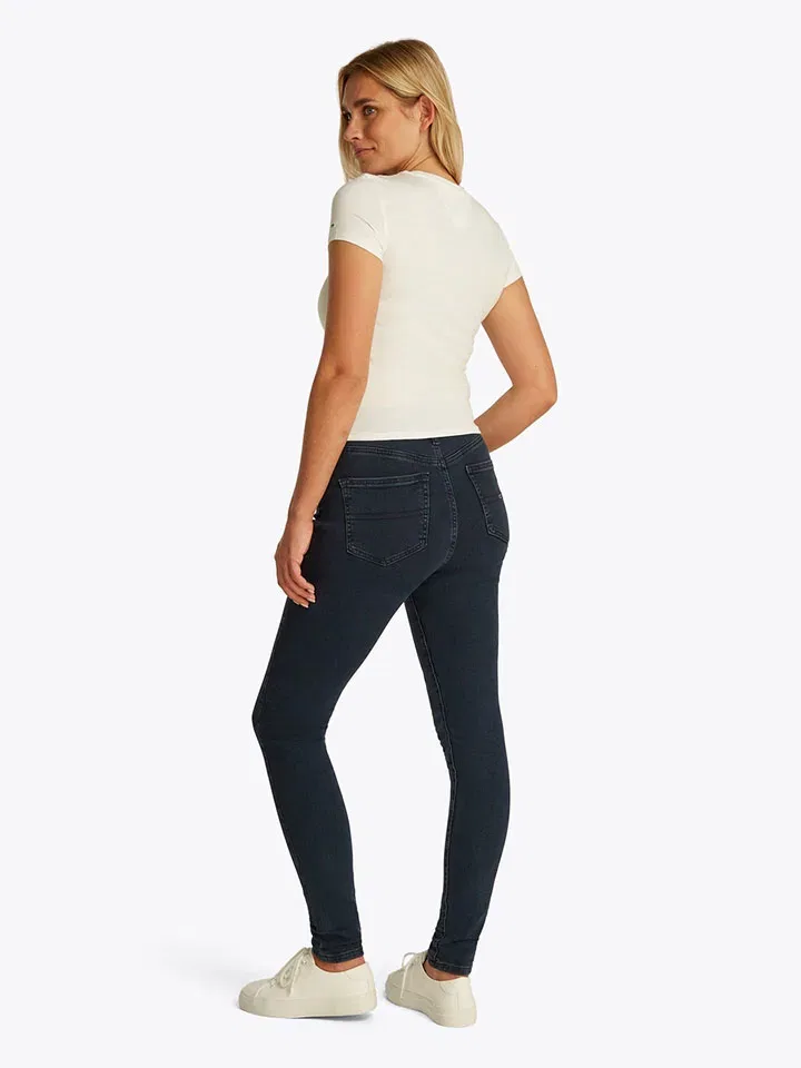 Женская футболка оверсайз Tommy Hilfiger, Black/Cream — фото 3