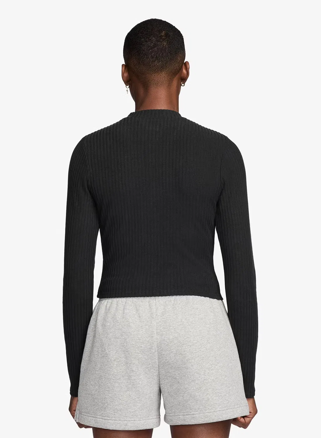 Кардиган в широкую резинку Nike Chill Knit, черный — фото 2