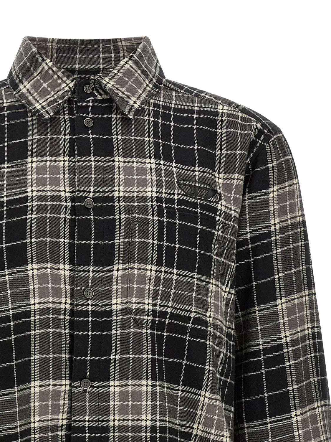 Мужская рубашка с принтом в клетку S-Simply-Hnbi Diesel, Multicolor — фото 3