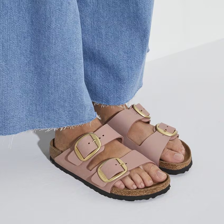 Сандалии Birkenstock Arizona Big Buckle, серо-розовый — фото 2