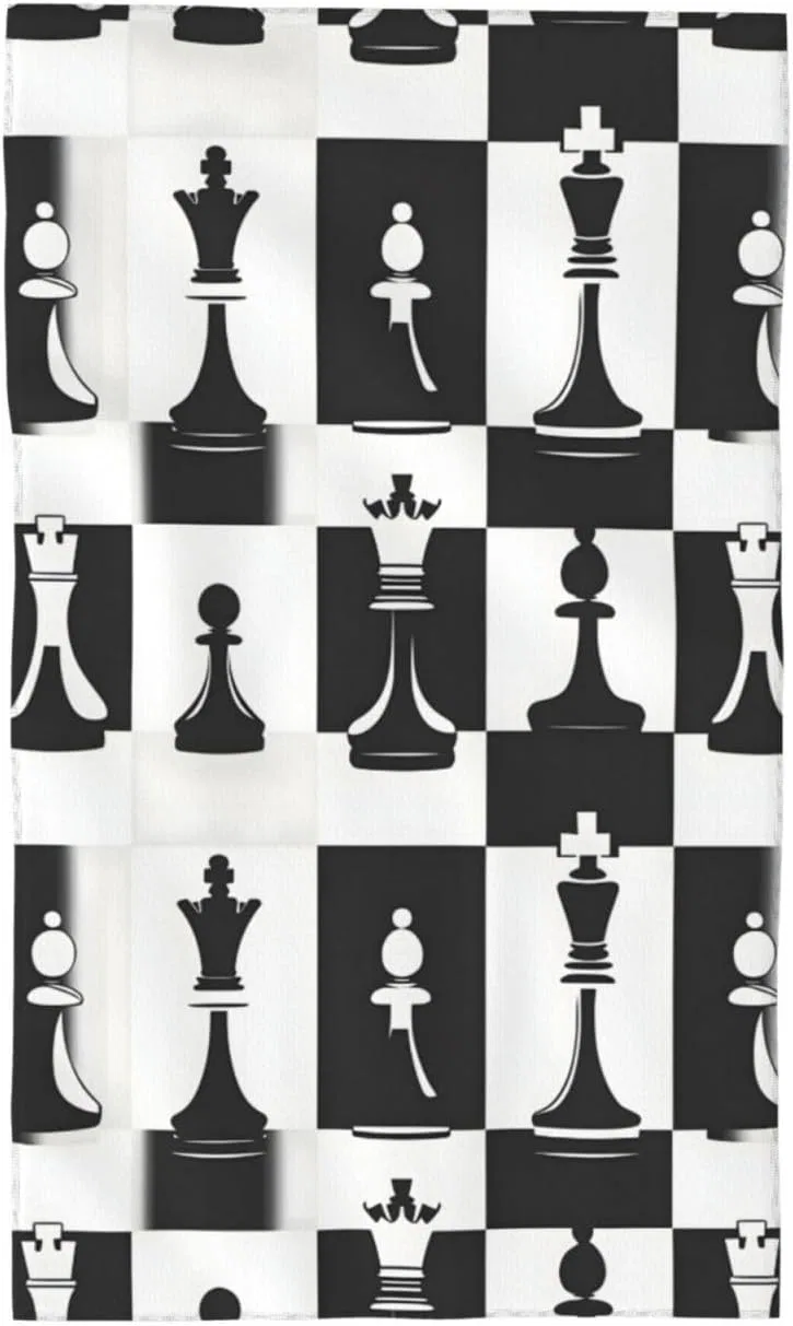 Махровая салфетка для лица, 69,5 x 40,6 см, GVYGVY, Белый/Черный