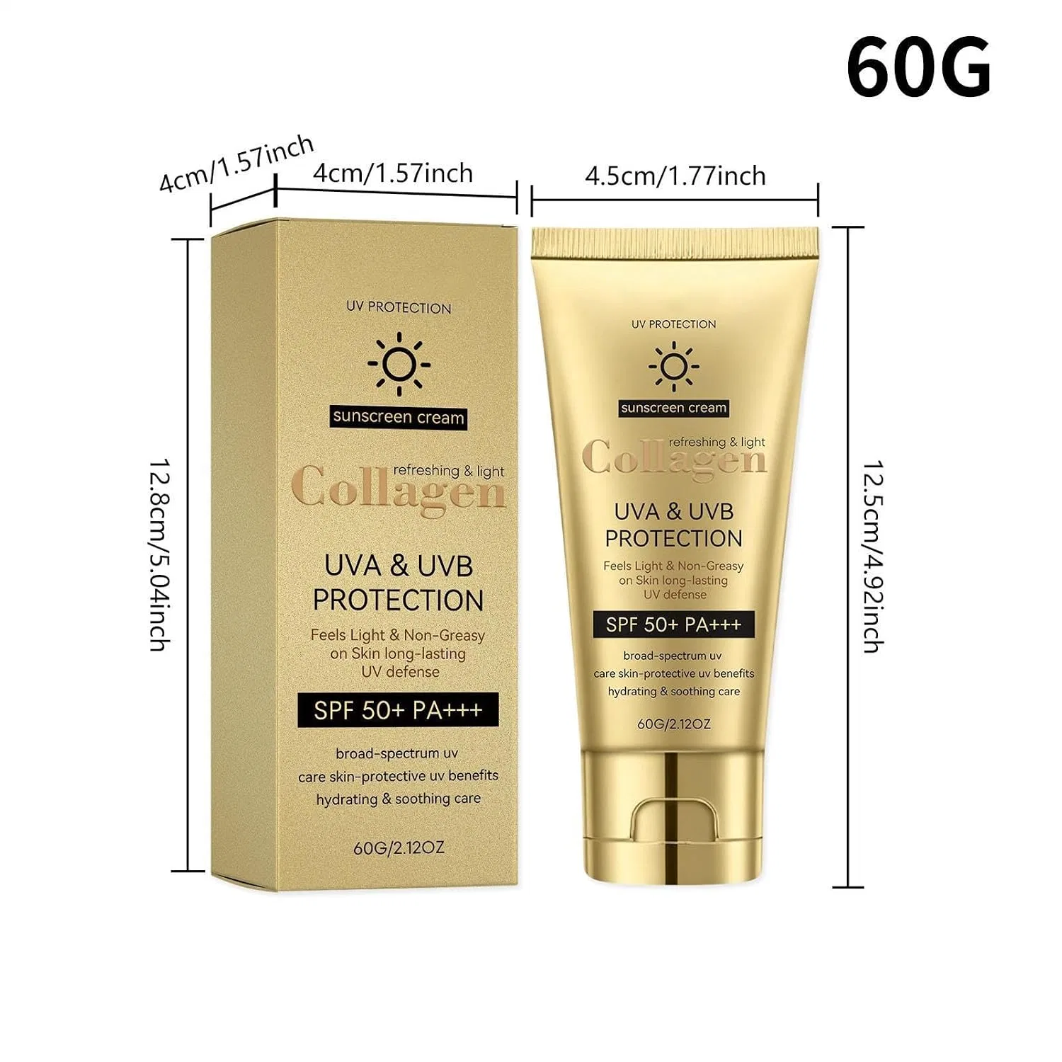 Солнцезащитный крем для лица SPF 50+ PA+++, Увлажняющий, 60 г Generisch — фото 2