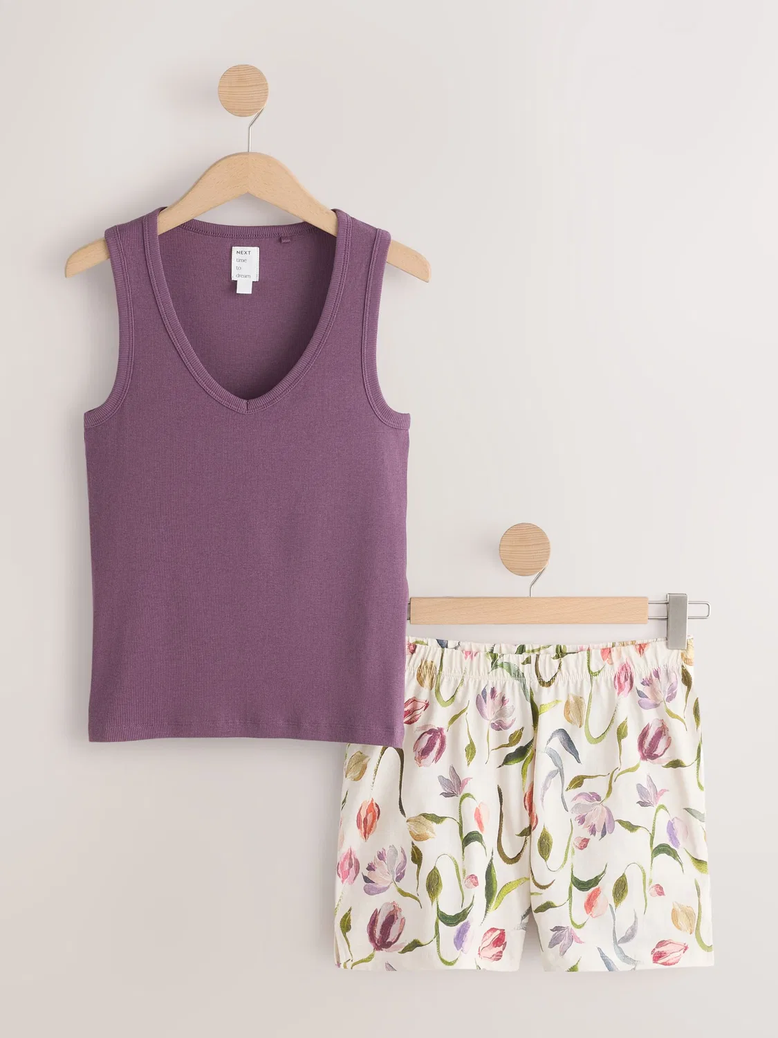Пижамный комплект, rib vest, Mauve Purple Next