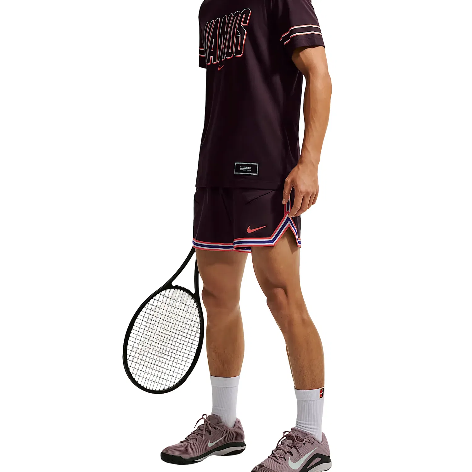 Мужские шорты Court Slam x Carlos Alcaraz Dri-FIT Shorts Asia Sizing 'Magenta Gray Bright Deep Red' Nike, Magenta Gray/Bright Deep Red — фото 2