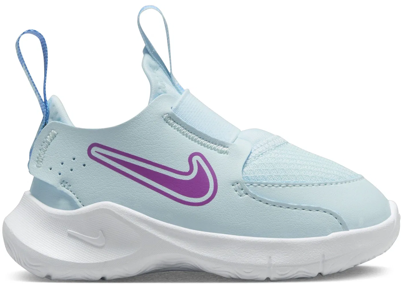 Детские кроссовки с удобной шнуровкой Nike Flex Runner 3, Glacier Blue/University Blue/Chlorophyll/Hyper Violet