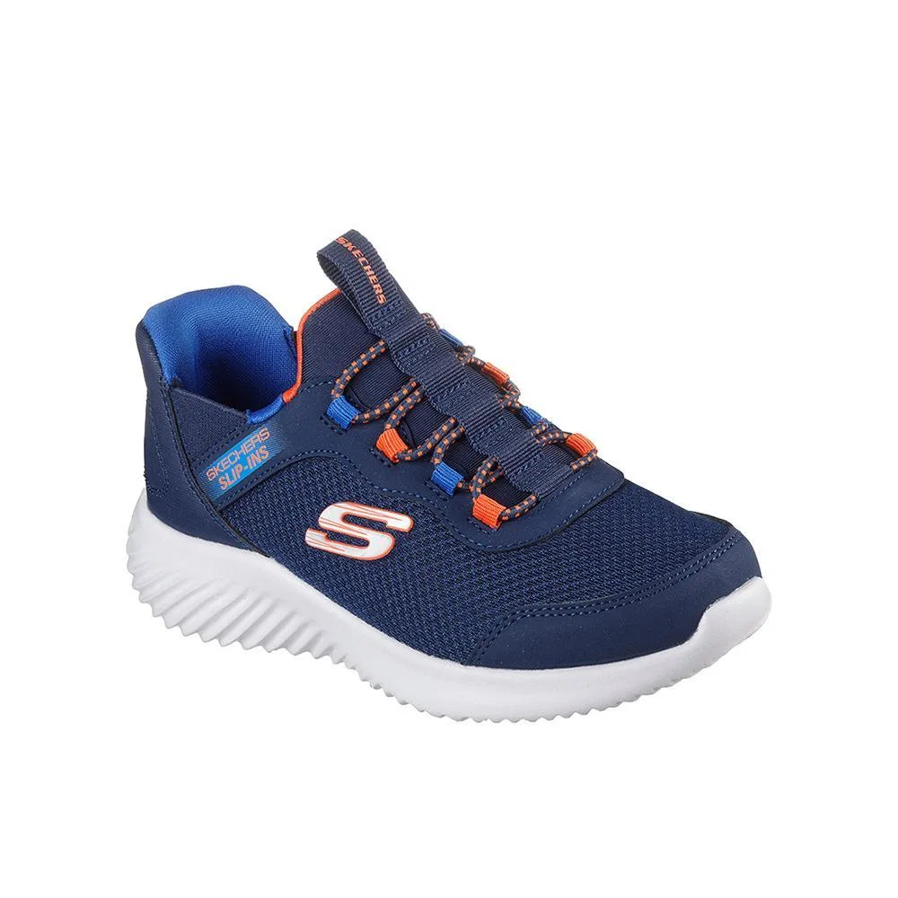 Детские кроссовки Skechers 403822LNVBL, Navyblau Orange — фото 2