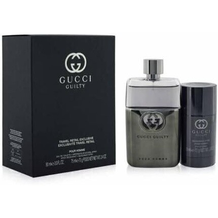 

Туалетная вода Gucci Guilty Pour Homme 90 мл спрей и дезодорант-стик 75 мл мужской набор