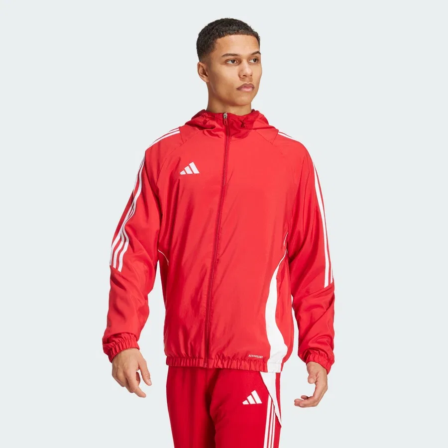 Ветровка с длинным рукавом Performance Tiro 24 adidas, Красно-белый