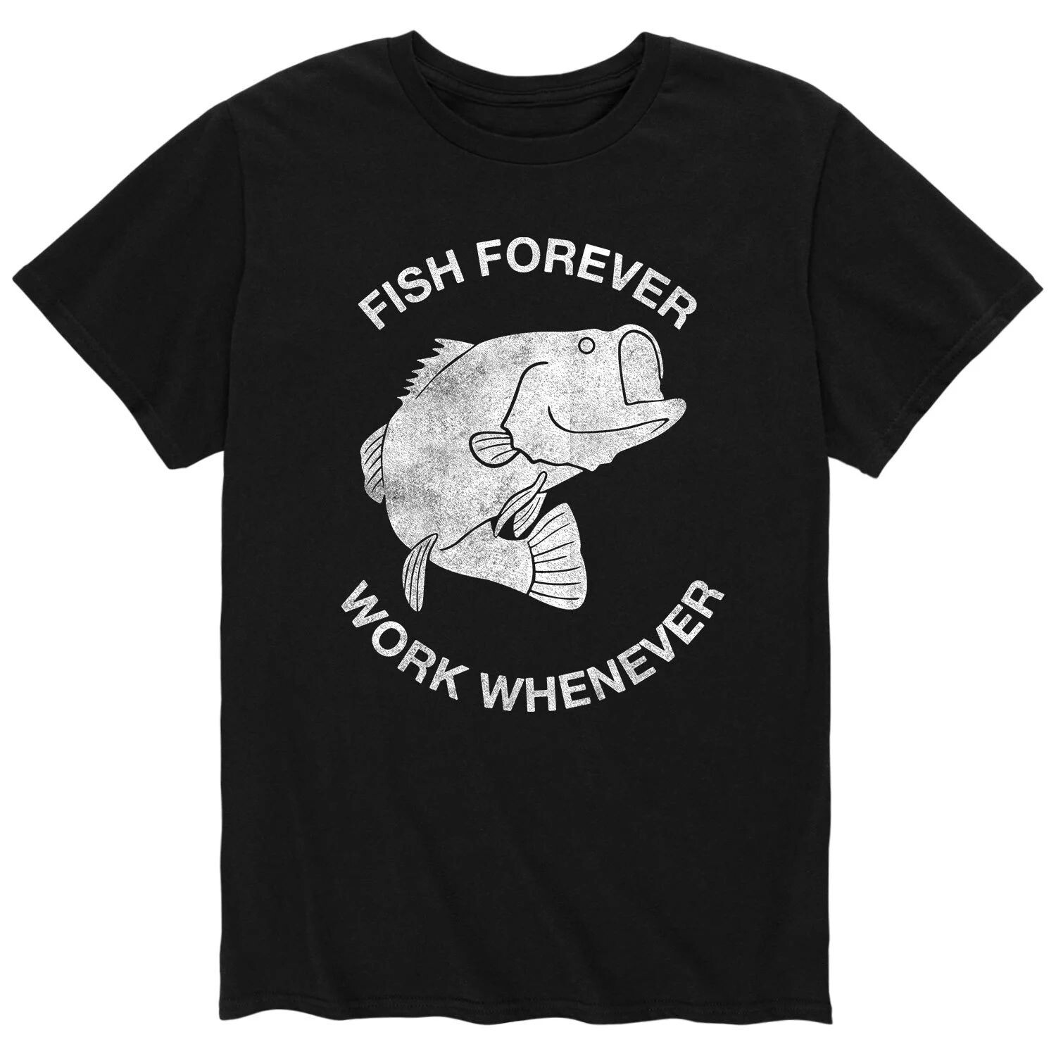 

Мужская футболка Fish Forever Work Whenever Licensed Character
