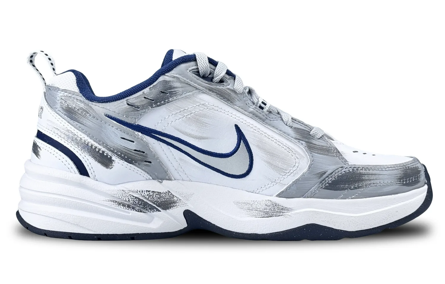 Nike Air Monarch 4 Abrasion Resistant Low top Chunky Sneakers Unisex Gray White — фото 3