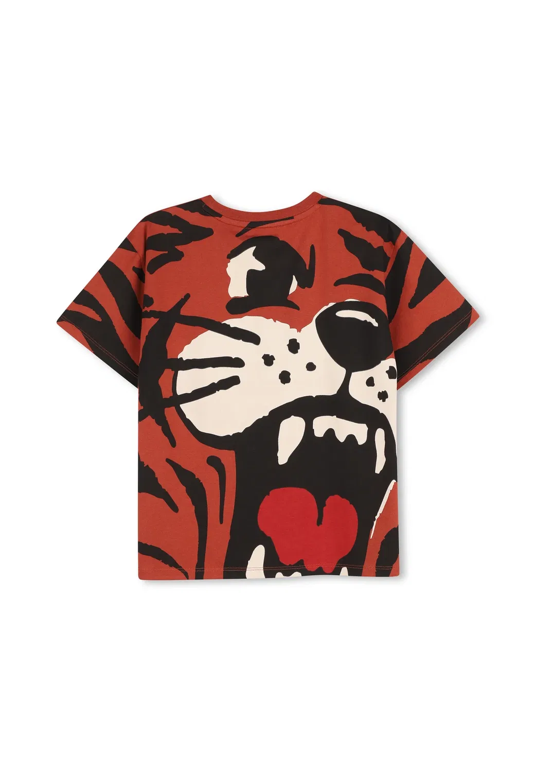 Футболка с принтом "manches courtes" - футболка с принтом Kenzo Kids, Marron Noir — фото 2