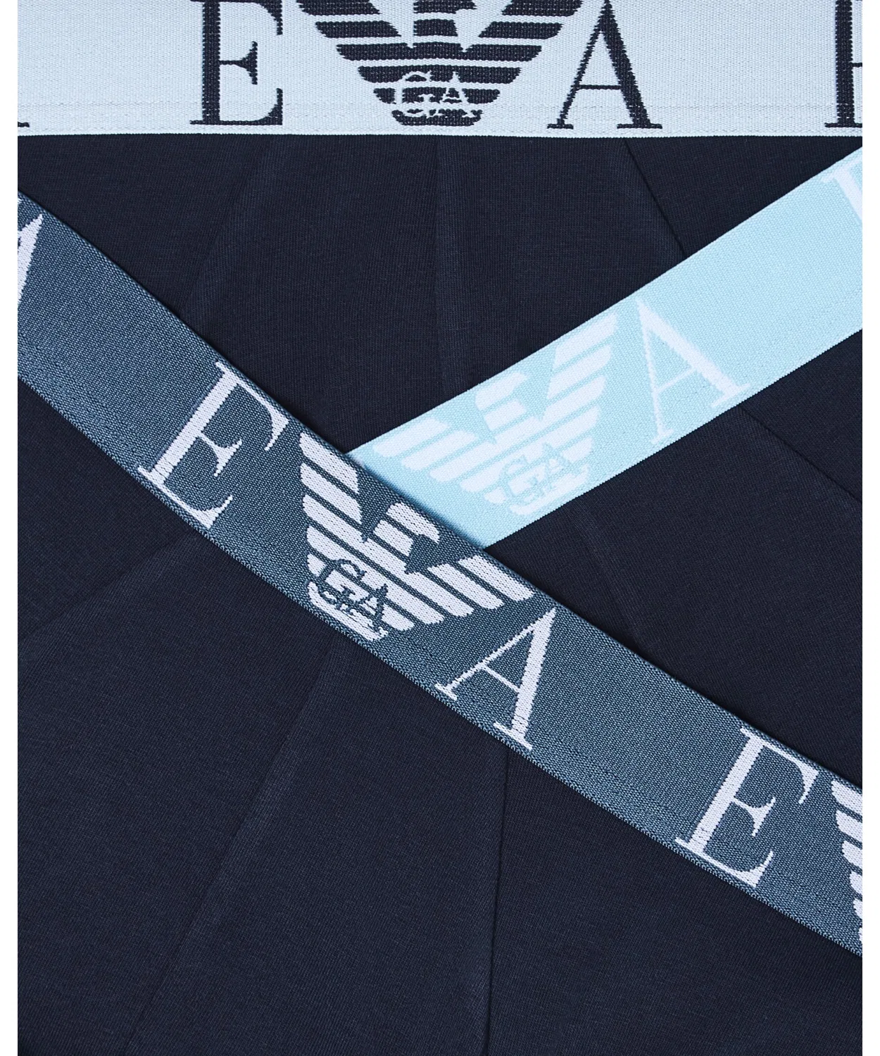 Мужские трусы-слипы с логотипом, комплект из 3 штук, Bold Monogram Logo EMPORIO ARMANI, Navy — фото 2