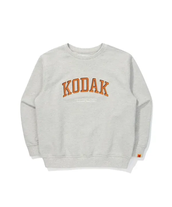 Свитшот с принтом, Kodak Kids, меланжевый серый