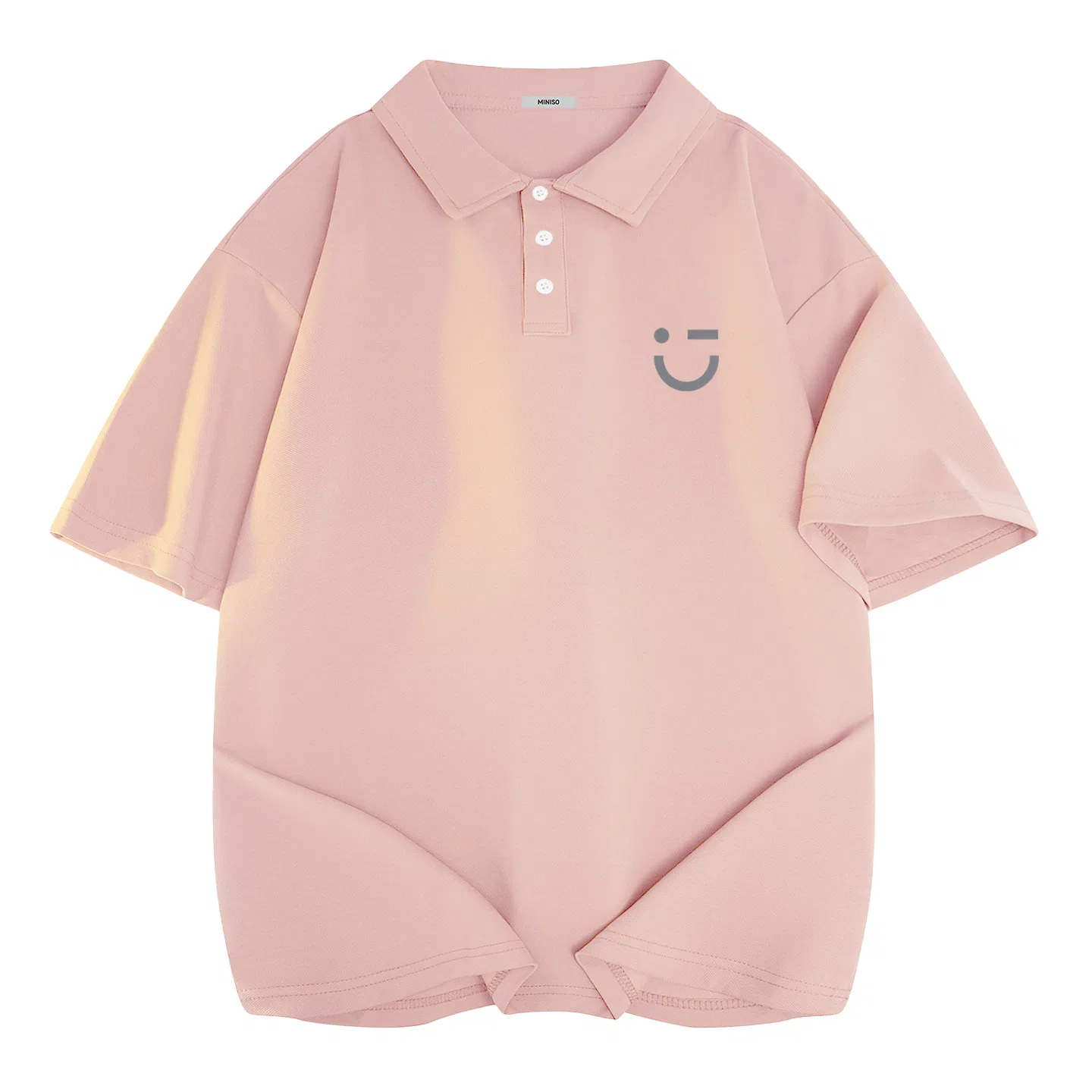 Детское поло с принтом MINISO, Цвет Nude Pink