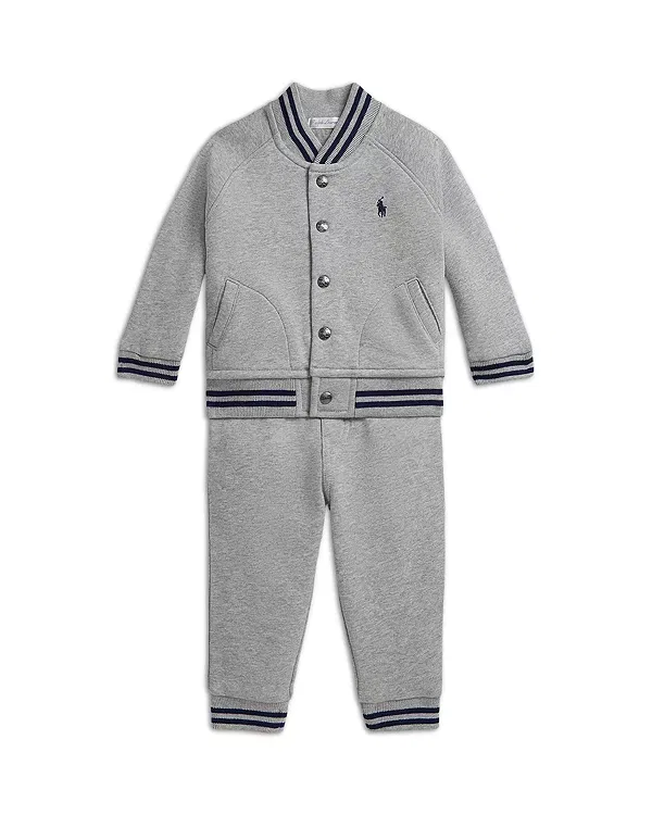 Детский комплект из футера с принтом Ralph Lauren, Heather