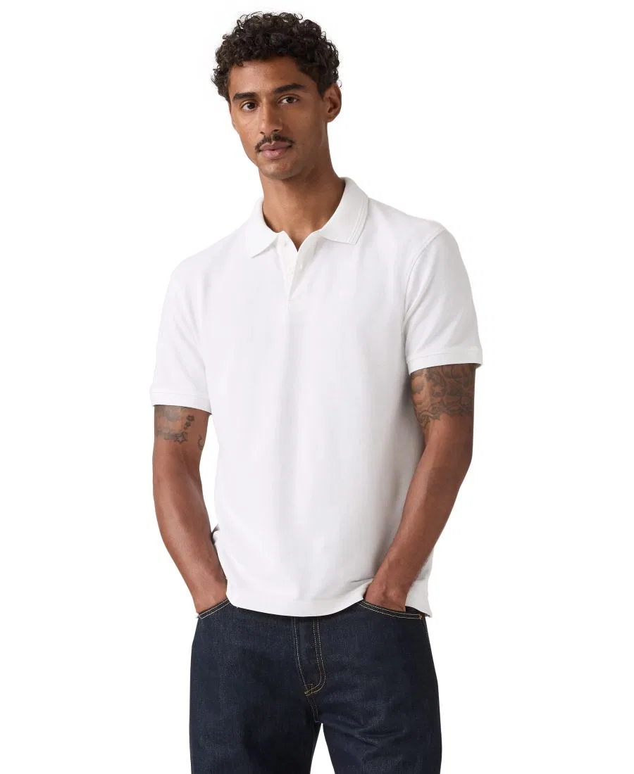 Мужская классическая футболка-поло с коротким рукавом Levi's, White