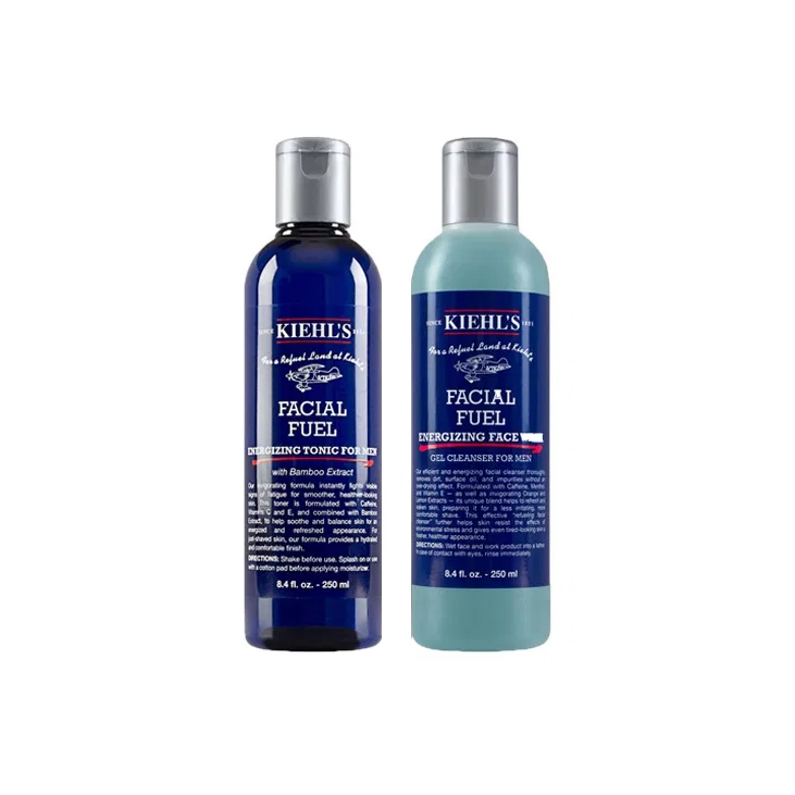 Мужской набор для ухода за кожей Kiehl's, тонер и очищающий гель, Kiehl's