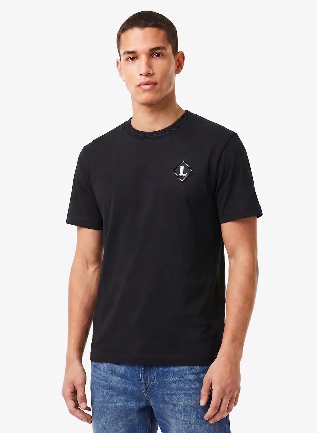 Футболка с акцентным бейджем French made Lacoste, черный