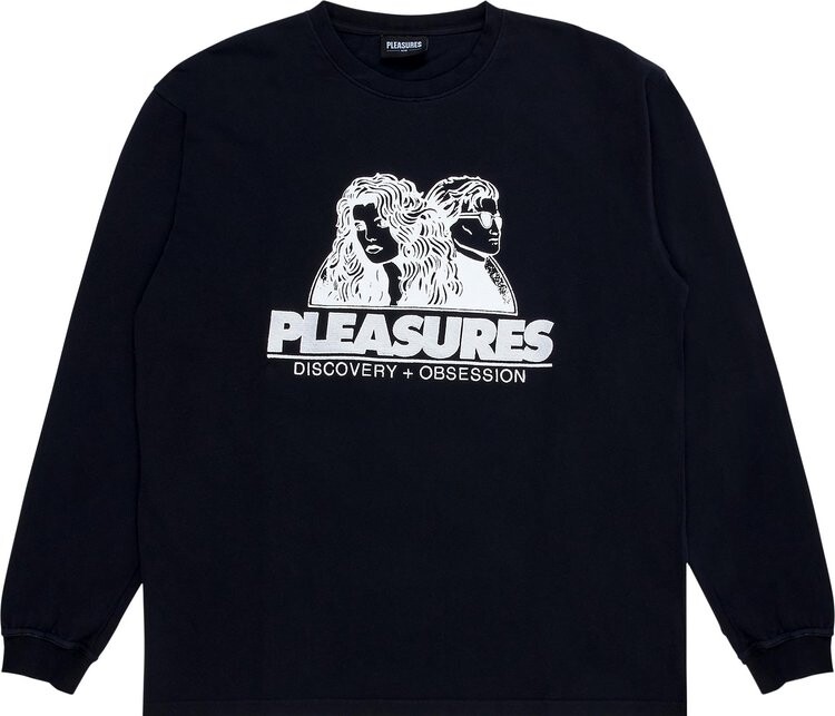 

Футболка Pleasures Discovery Heavyweight Long-Sleeve T-Shirt 'Black', черный